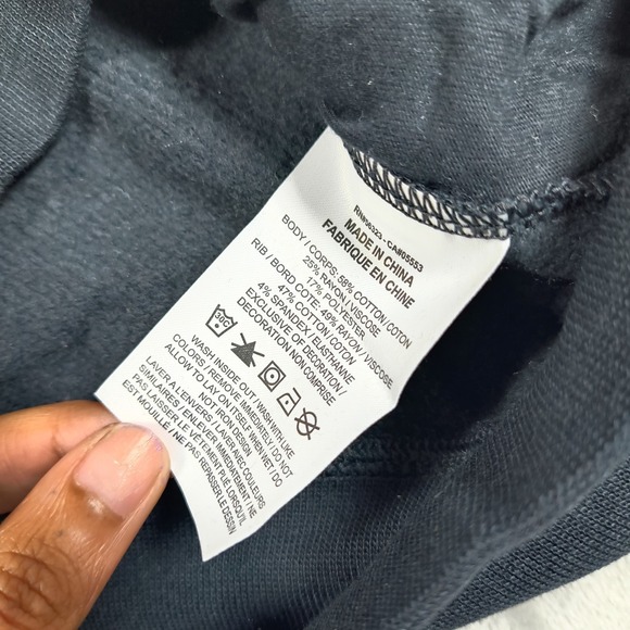 Nike Sportswear Air Hoodie Womens Small Black White Full Zip Sweatshirt New - Picture 9 of 12